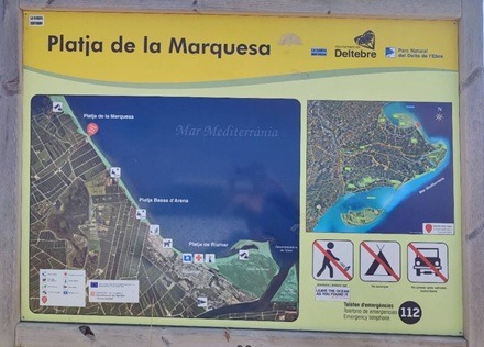 Mapa de la Platja de la Marquesa